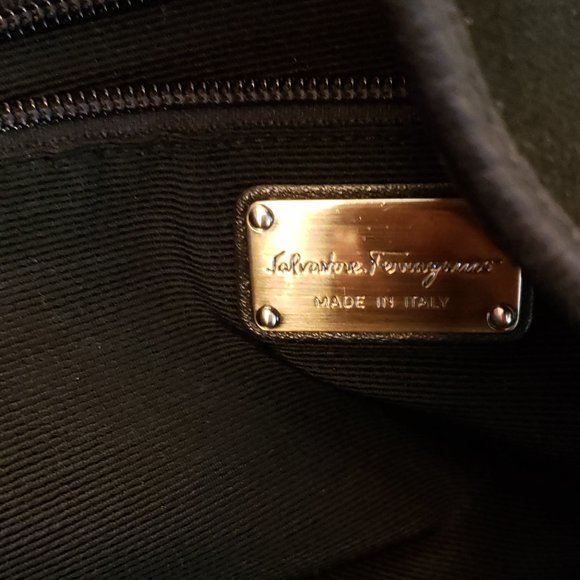 Awesome! Ferragamo Large Tote Handbag/ Black Fabric/Good Condition $1,350.00. - Picture 6 of 16